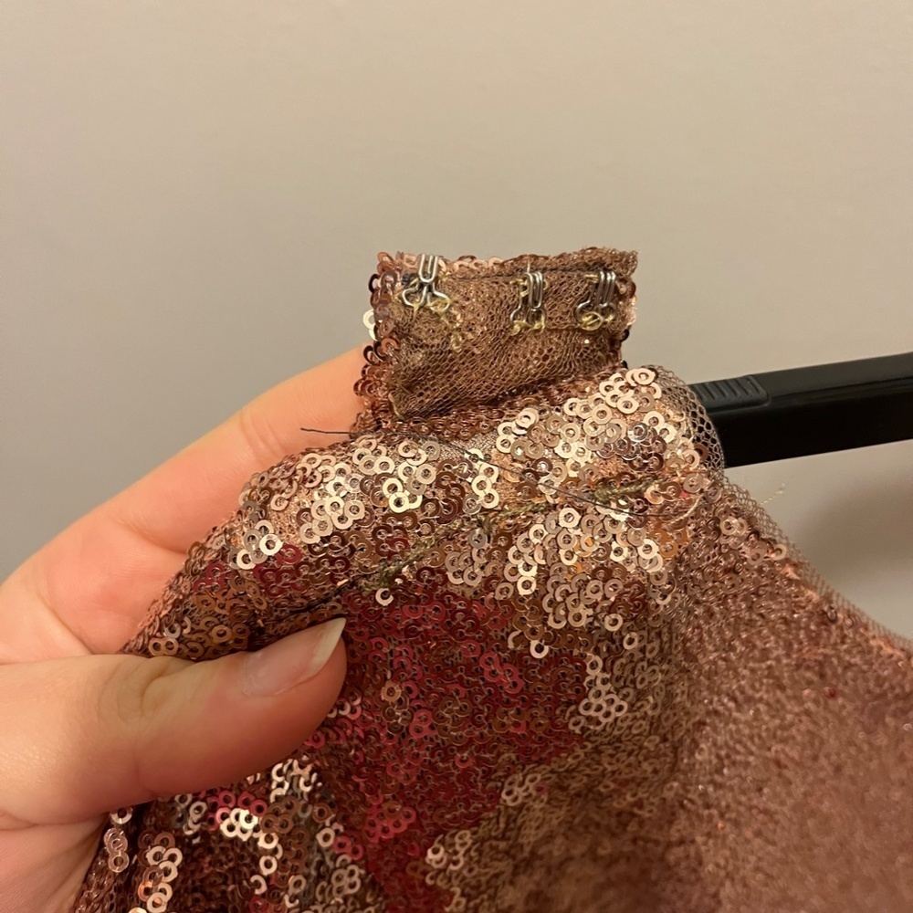 Revelry Rose Gold Sequin Bridesmaid Dress - Picture 8 of 8